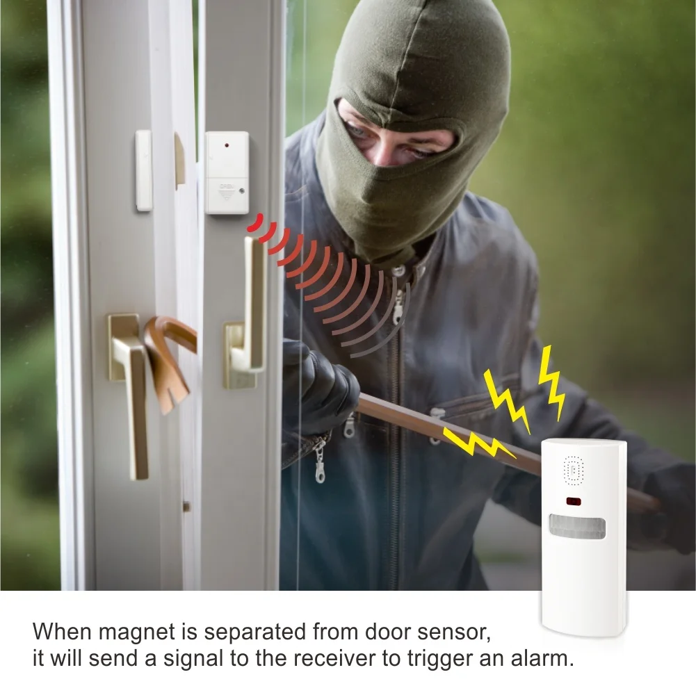 Hot sale wireless wifi motion sensor PIR alarm kit two door magnetic sensor vibration sensor with remote control