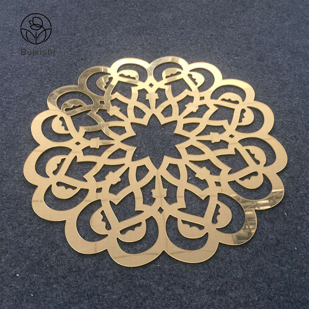 Mirror Acrylic round Shaped Placemats Coasters Engraved Clear Acrylic Wedding Octagon Coaster Place Cards