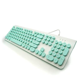 cute colorful keycaps design chocolate keys usb wired oem keyboard