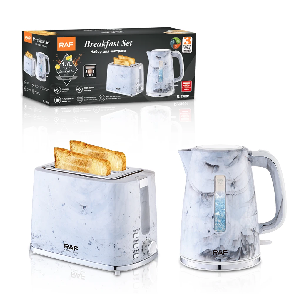 Multi-function Kitchen Small Appliances Electric Kettle and 2 Slice Toaster Set