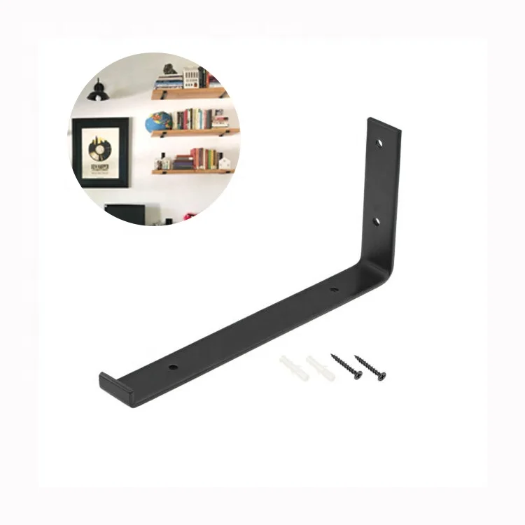 Celia Wall Shelf Brackets Floating Black Metal Connecting Brackets