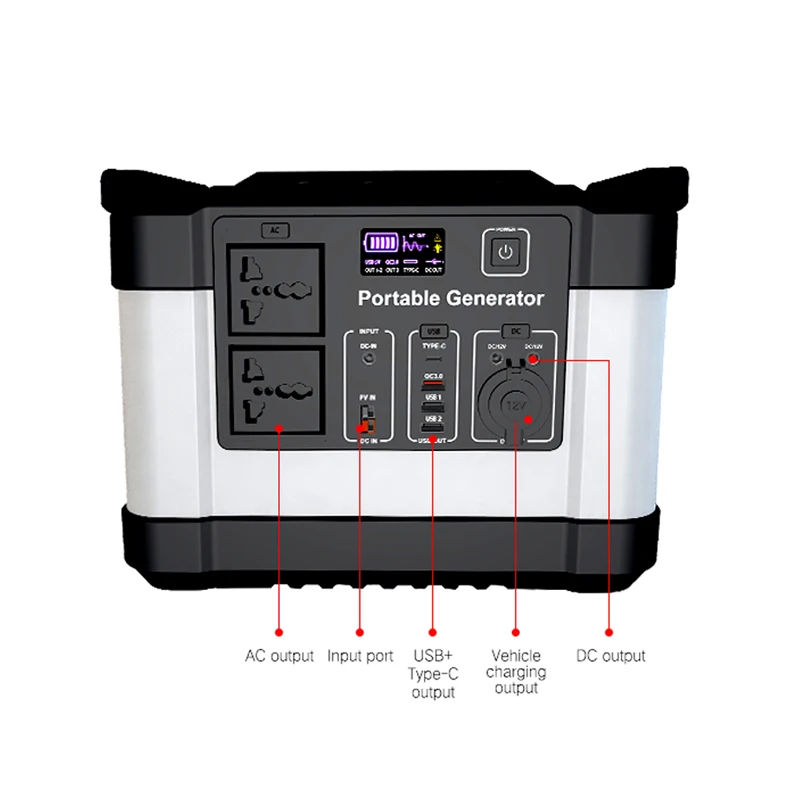 Power Generator Portable Pure Sine Wave mini solar Generator 1000W Portable Power Station For Outdoors Camping