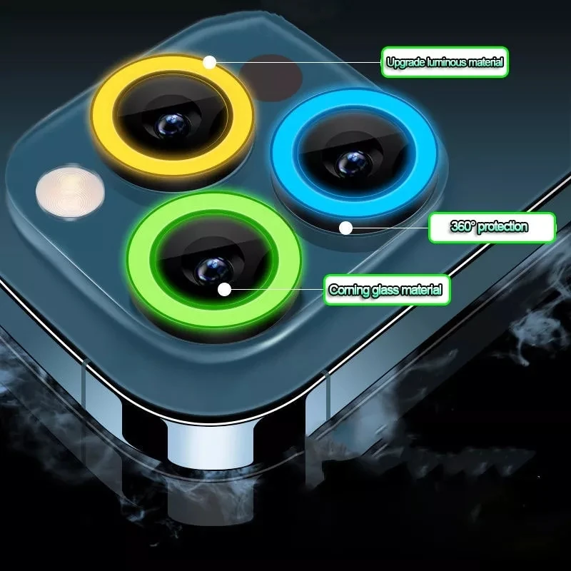 Wholesale Cell Phone Camera Lens Tempered-glass Screen Protectors For iphone 14 max Luminous Protector