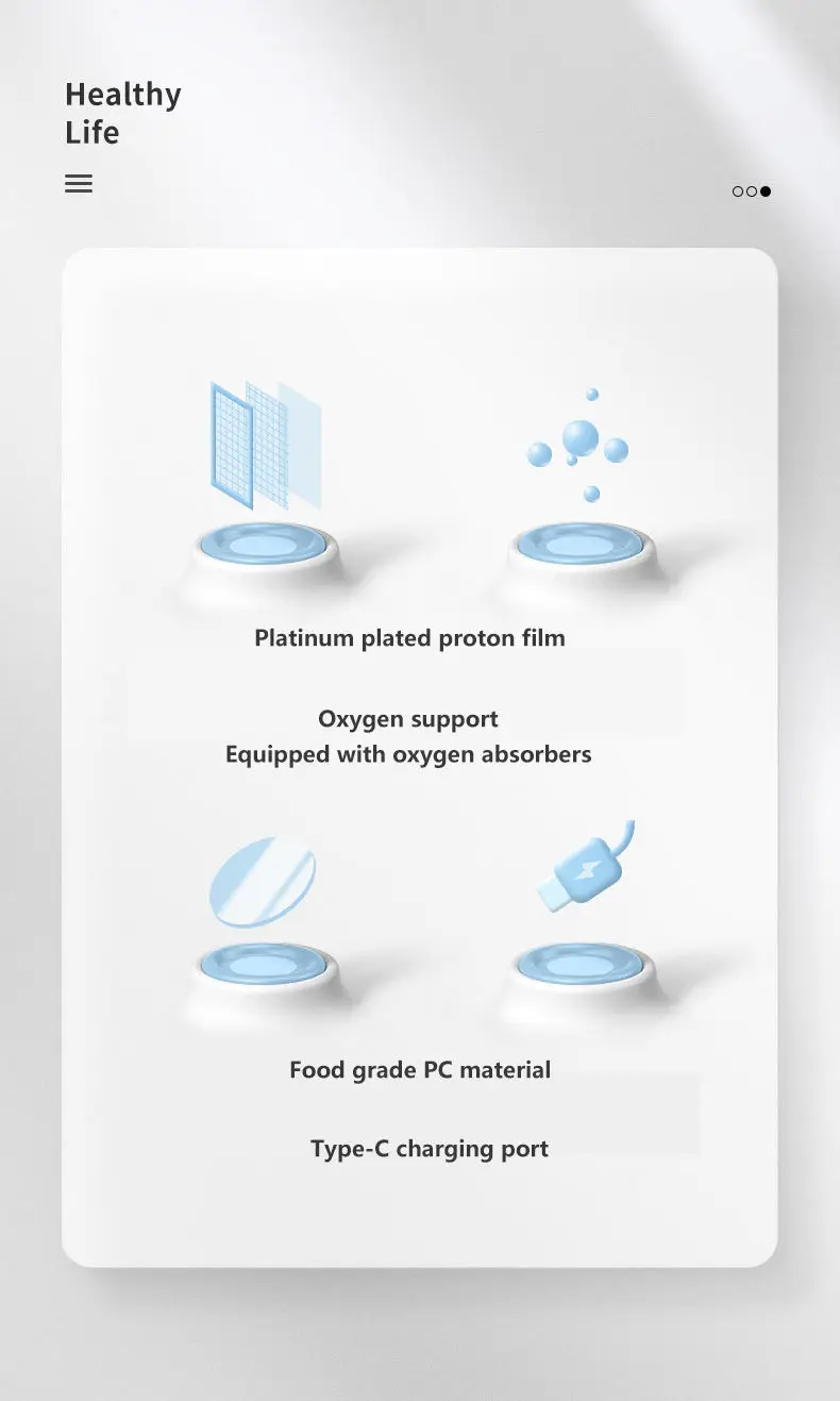 High Quality New H2 Wholesale Hydrogen Water Bottle Rechargeable Portable Hydrogen Rich Water Bottle