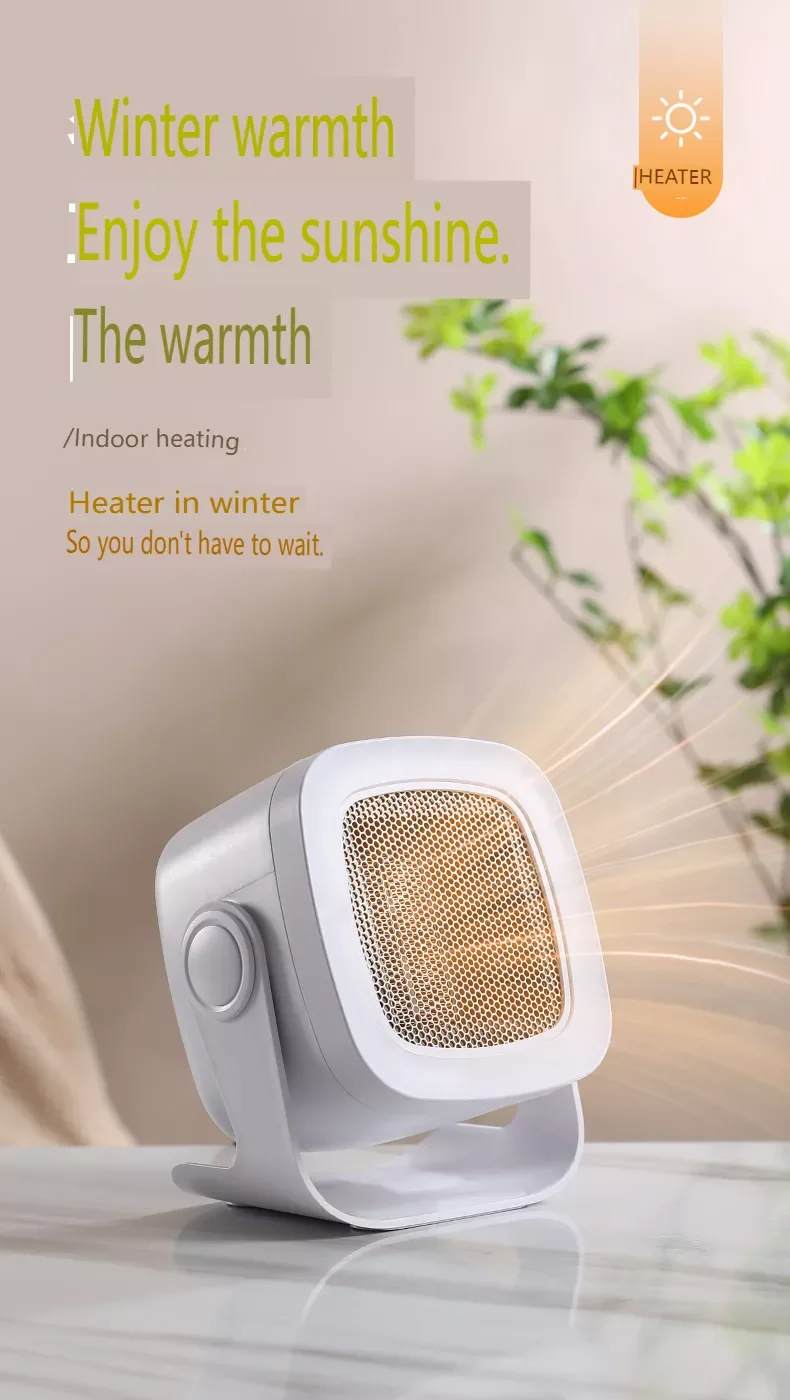 Portable Room Electric Fan Heater 800w Plug In Space Heater Fan PTC Bathroom Heater Indoor Usage For Winter