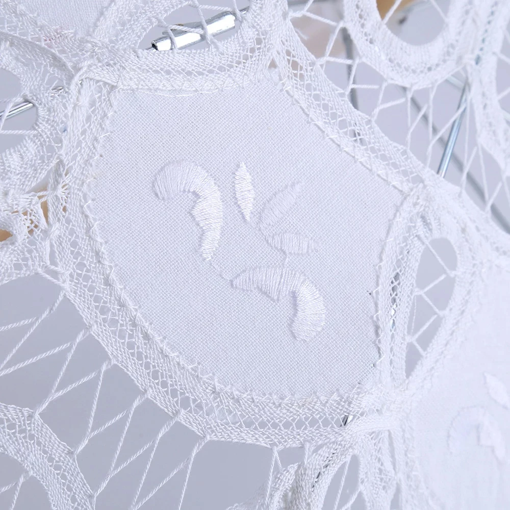 Ovida White Lace Craft  Small Kids Mini Decoration sublimation Props White Ivory Lace Parasol Bride Wedding Umbrellas