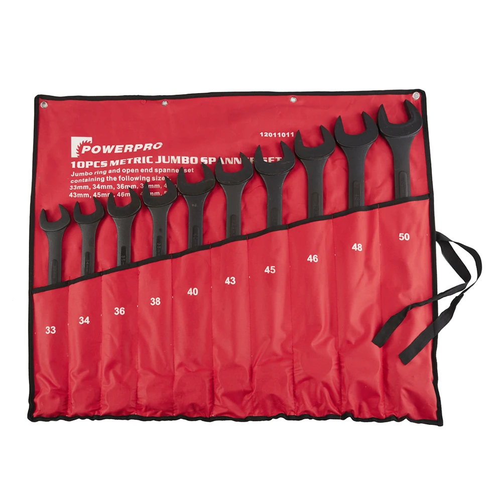 Low price black colour coded sae car tools wrench set