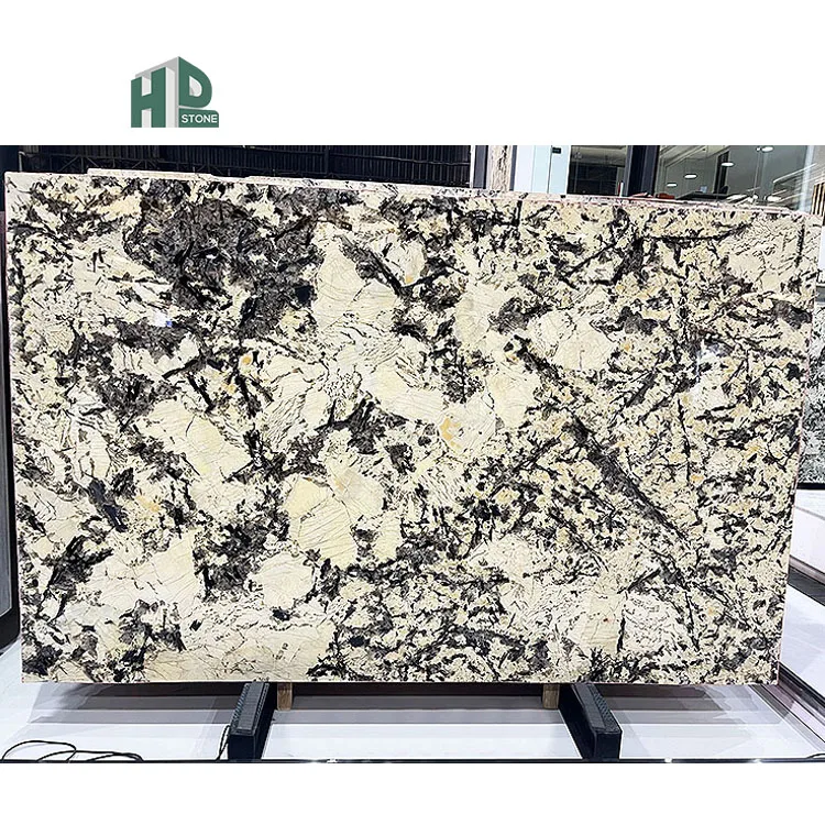 Gold Stone Slab Marble Wall Panel for Interior Wall Design