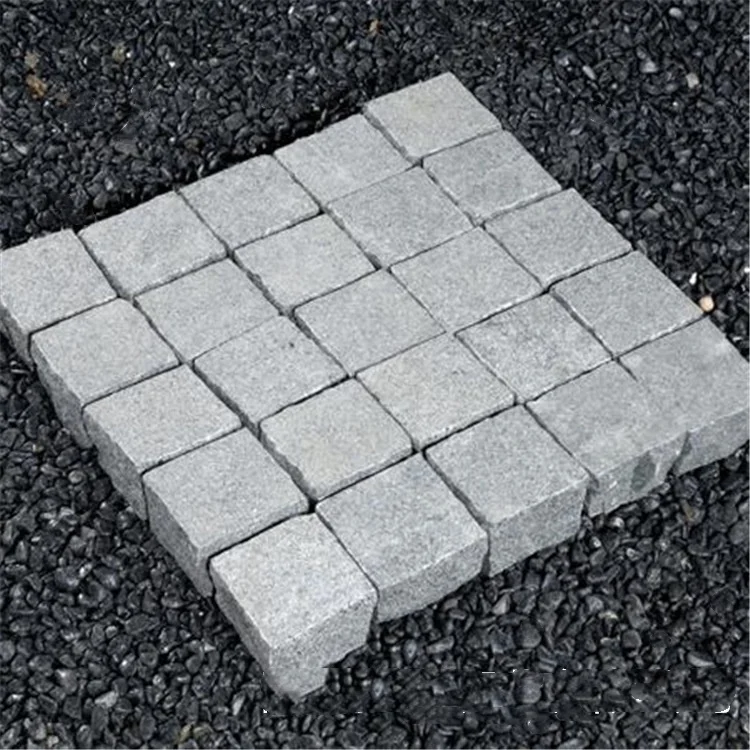 Modern granite paving stone 10*10*5 stepping stone cube stone for hotel and outdoor decoration