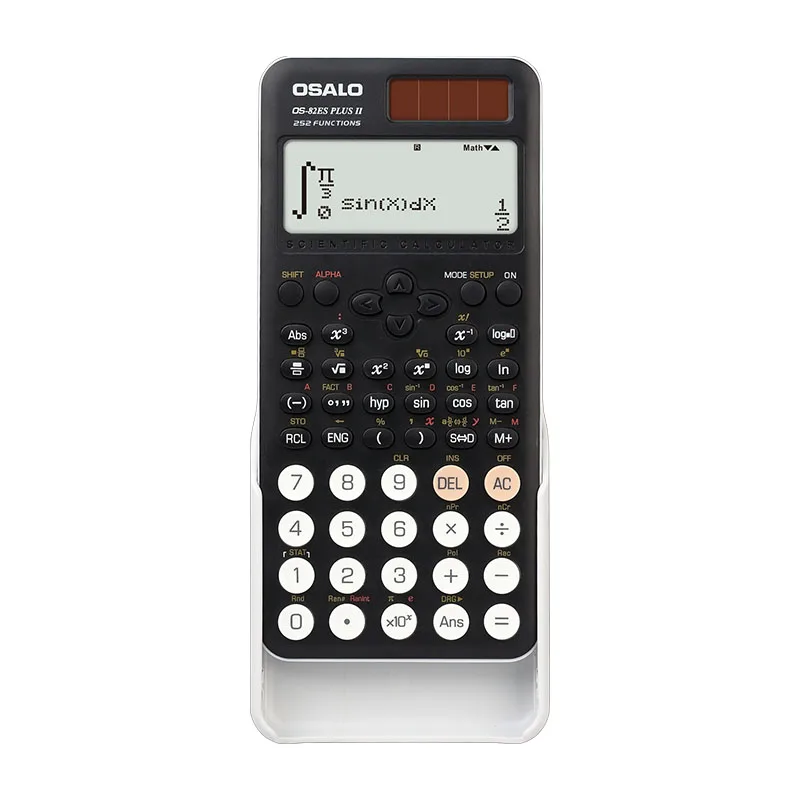 OSALO Hot OS-82ES PLUS II 252 Function Calculators Solar Scientific Calculator 10+2 Digits for Student Calculadora Cientifica