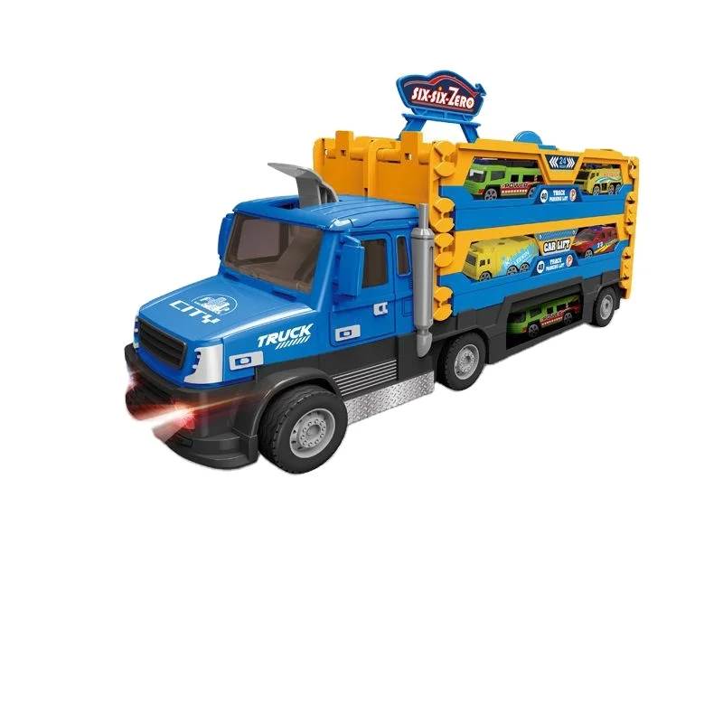 small Transport Car Toys 61-Inch Race Track for Boys Kids, Car Toys Track Set for Kids Boys Girls