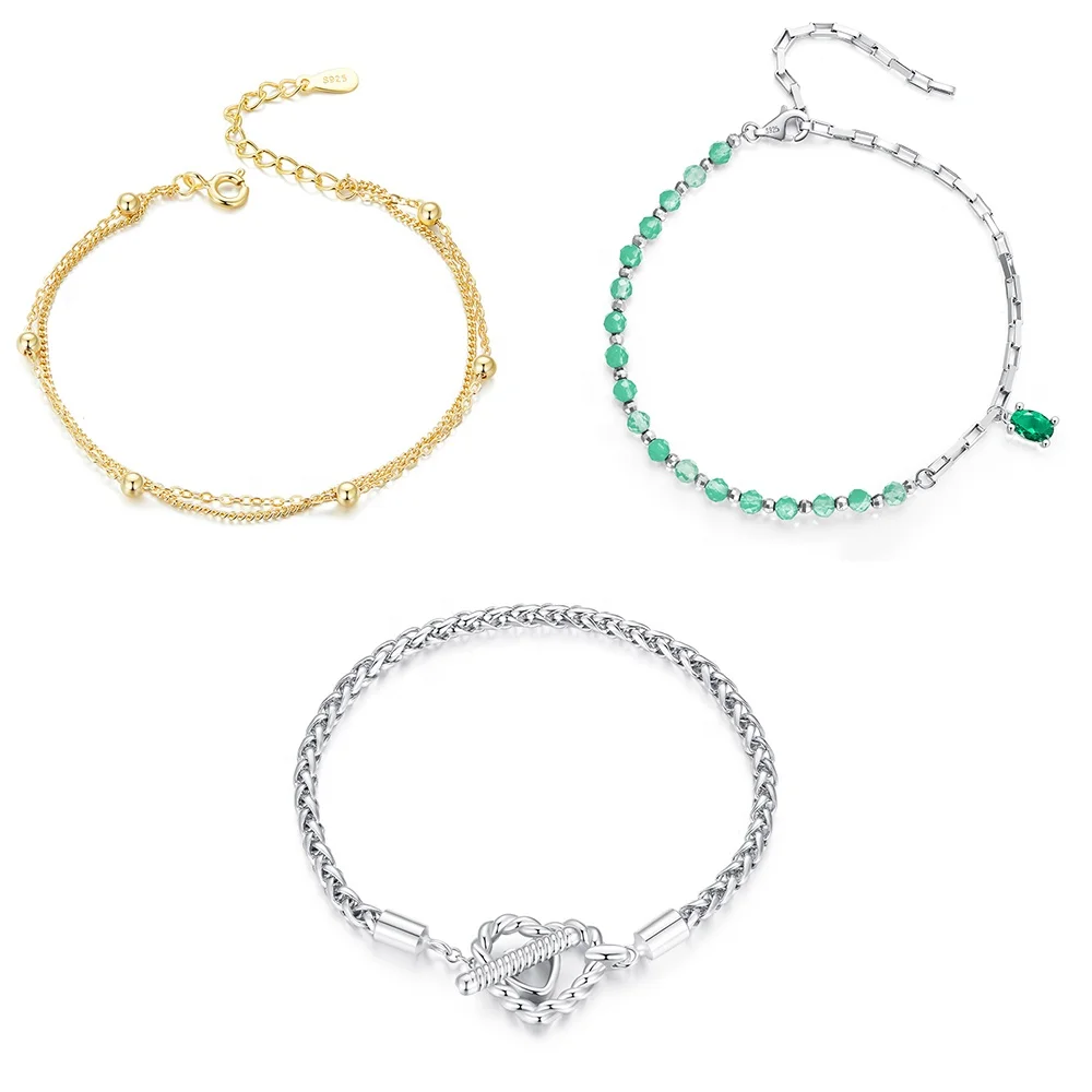2023 New Design Lovely Women Girls Bracelet 925 Sterling Silver Bracelet Suitable for lucky charm bracelet