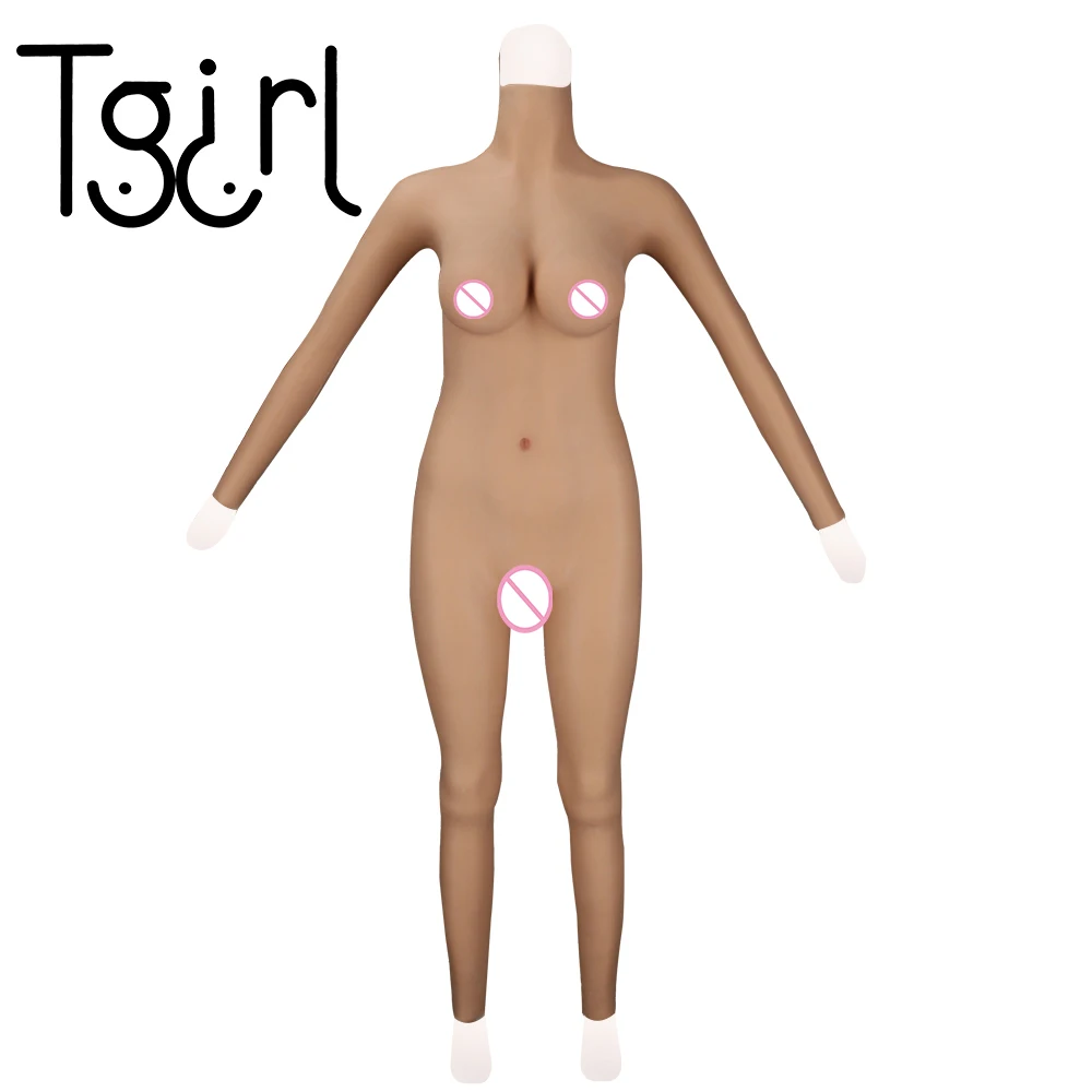 Tgirl No Oil Vent Silicone Breast Plate Forms Fullbody Suit Crossdresser C Cup Pants