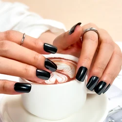 MLEN OEM 24Pcs Press on Nails Medium 3D Rhinestones Coffin Fa ke Nails with Designs false nail for women and girls