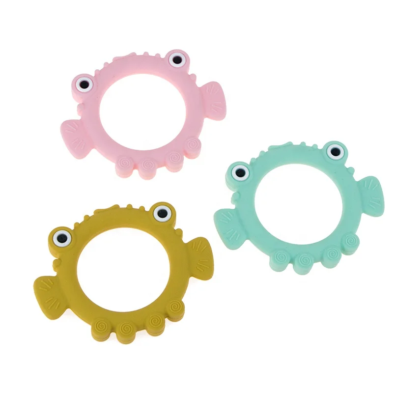 New Design Baby Teething Toys Food Grade Safe for Children Kids Funny Silicone Bubble Fish Teether