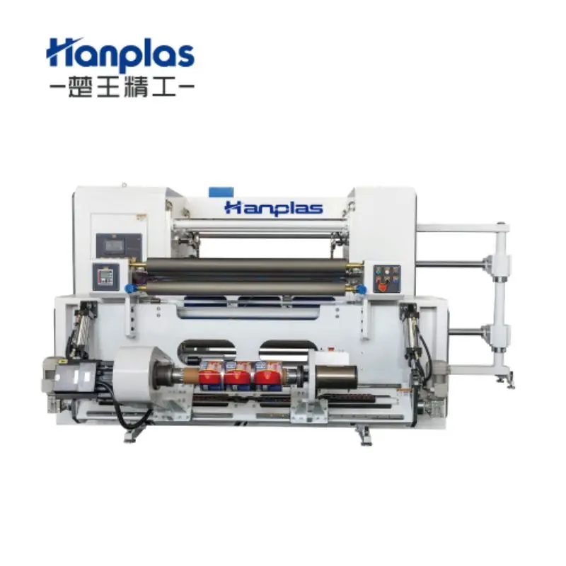 HTF-ST Hanplas Automatic Lamated Foil label Film paper Slitting Machine Slitter Rewinder Machine