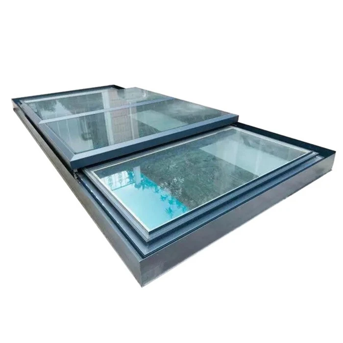 House aluminum auto venting double glazed glass roof skylight window