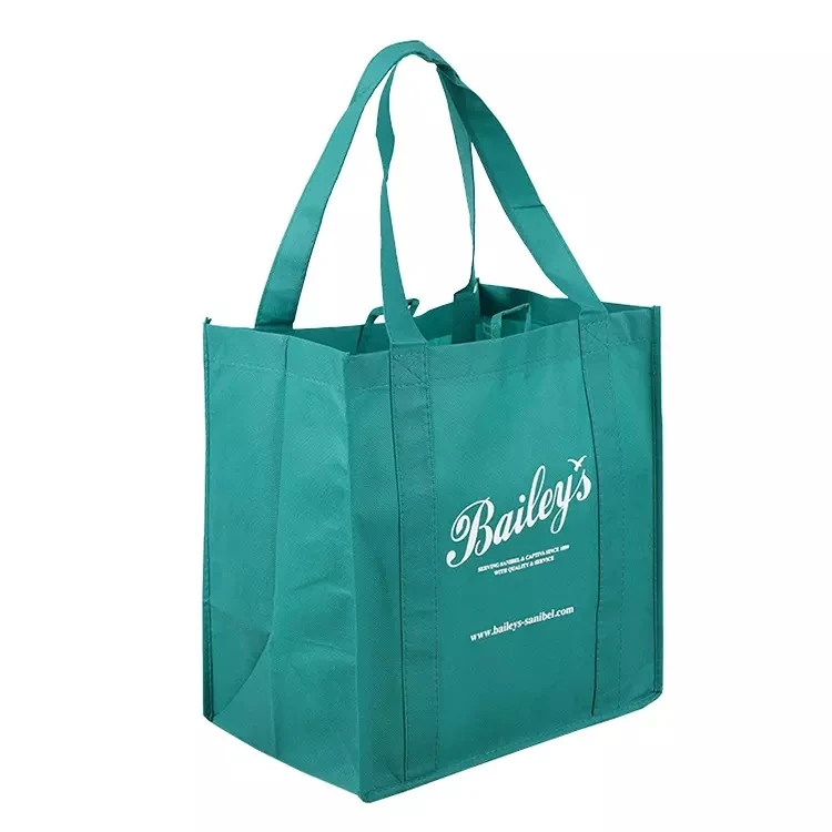 Eco Friendly Reusable Custom Logo Non Woven Heavy Duty Grocery Tote Shopping Bag