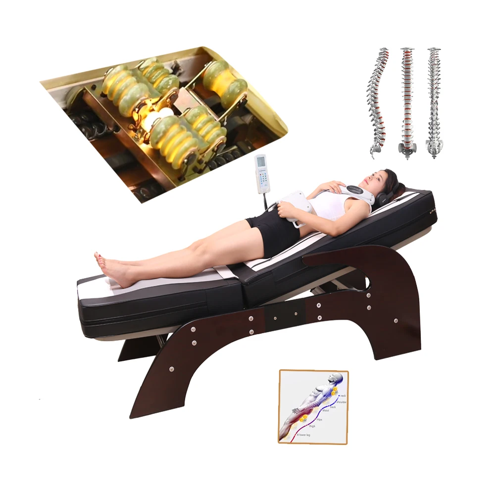 Hot Selling uga best Korea chiropractic far infrared red light massage table electric thermal therapy massage jade roller bed
