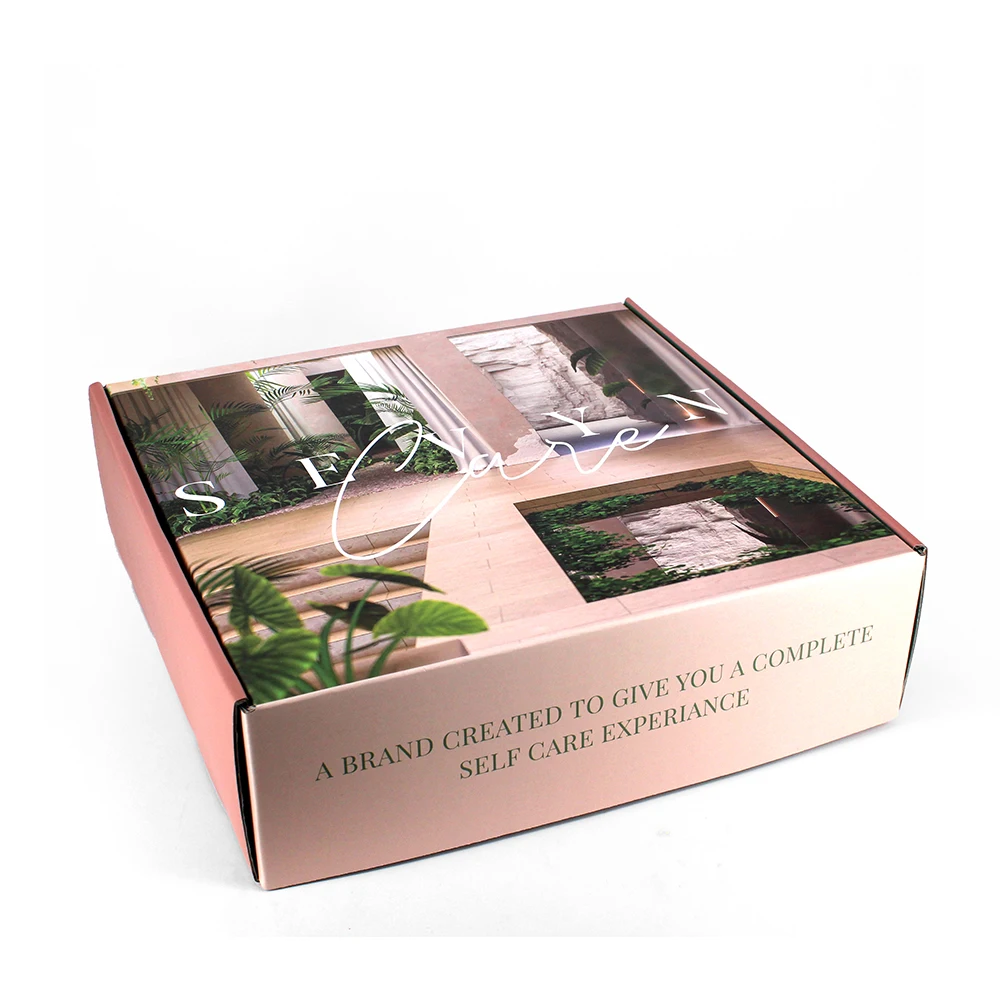 Custom Logo White Pink Corrugated Carton Box Mailer Shipping Box Apparel Packaging for Dress Cloth Underwear Shirt Mail Gift Box