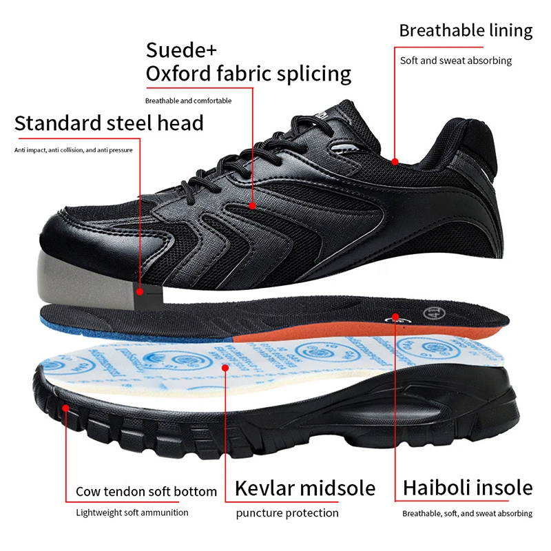 Winter Work Boots Safety Steel Toe Shoe Men Protective Shoes Anti-smashing High Top Safety Shoes Botas De Seguridad Industrial