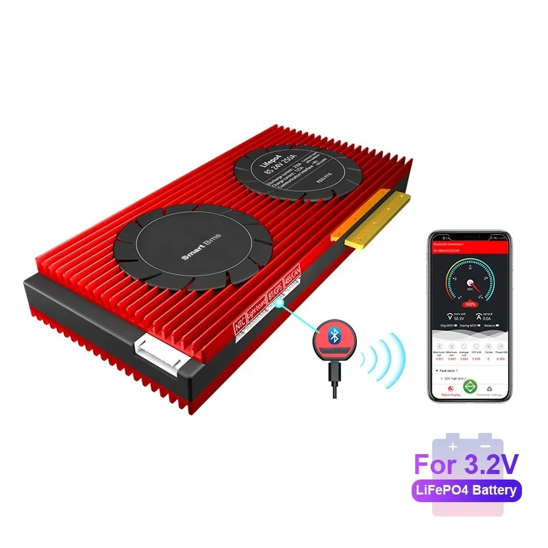 Умный 4S BMS 200A 16S 250A 48V LifePO4 синий зуб UART для батареи lifepo4