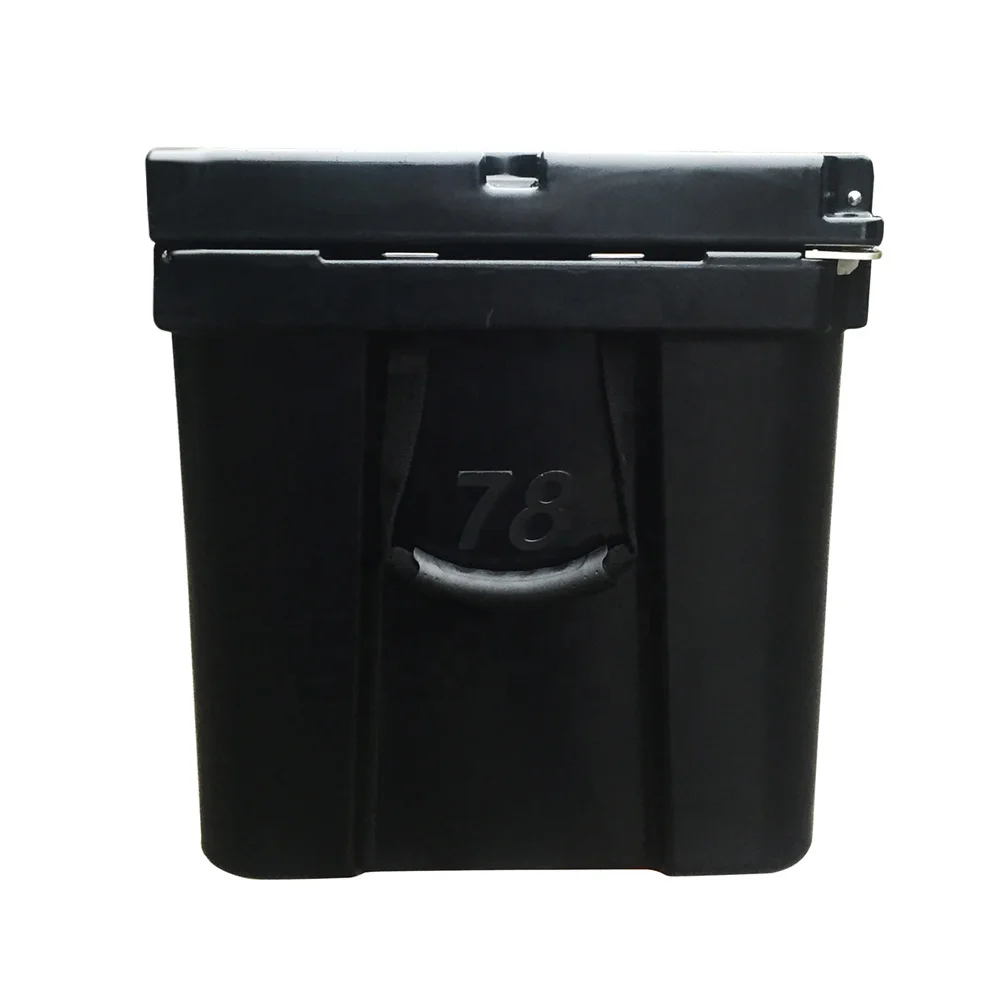 big custom 78QT rotomolded beer camping cooler box for hunt bear resistance Ningbo factory