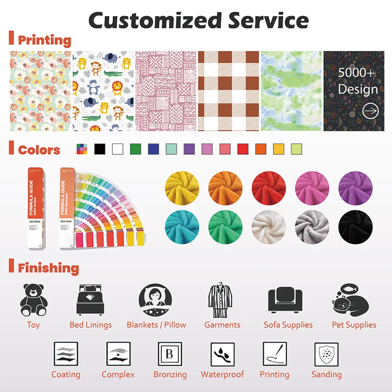 Kingcason Micro Sherpa Fleece Sport Sherpa 100% Polyester Terry Knitted Bonded Prints Viscose Elastane Jersey Fabric