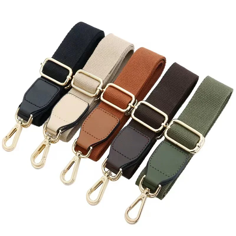 Canvas Webbing Color Stripe Adjustable bag Strap  Webbing Shoulder purse strap for Messenger Bag