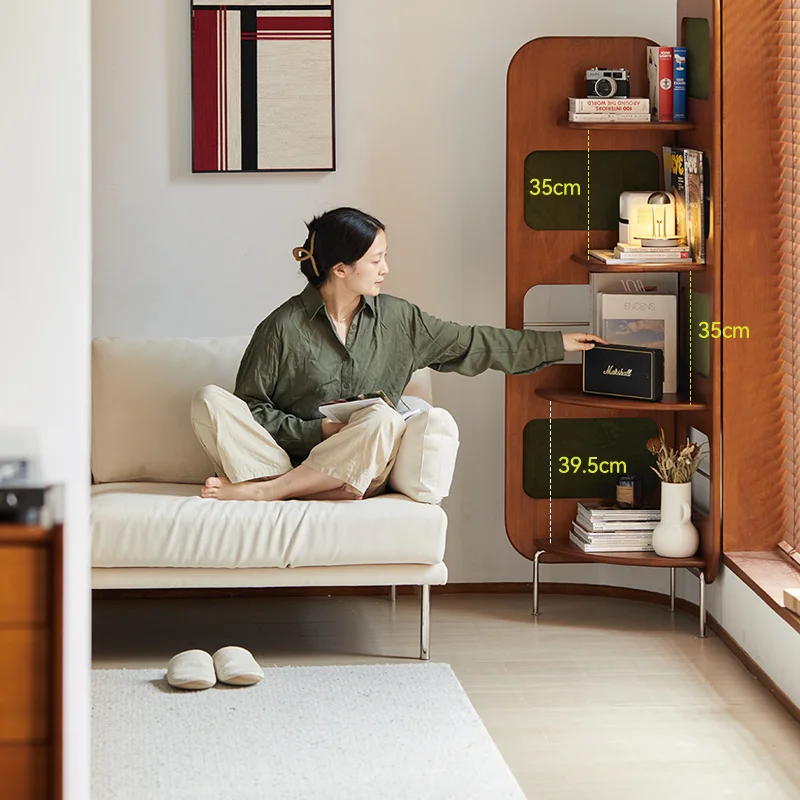 MUU Nordic style display shelves multifunctional shelves for living room wooden corner shelf