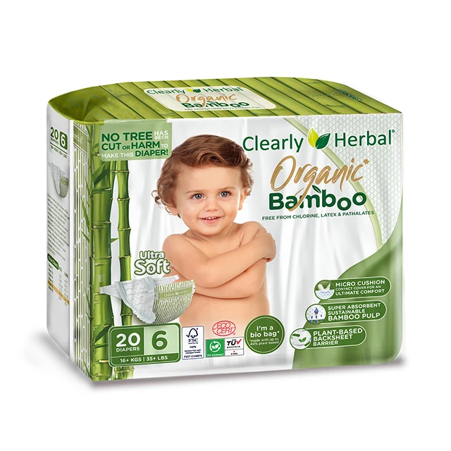 
Ecological Customized Design Wholesale Bamboo Biodegradable Baby Diapers 