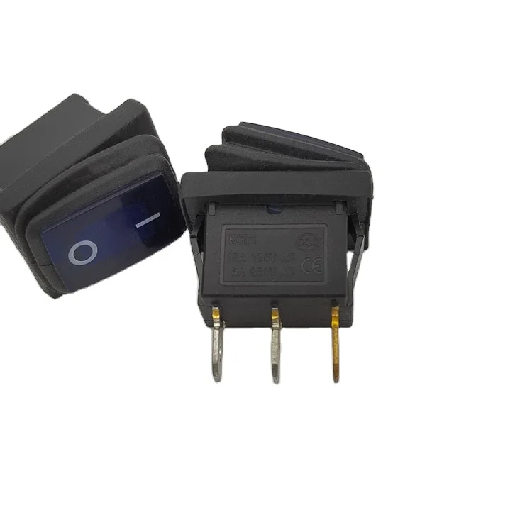 12V 220V with LED Light 10A 250V AC Waterproof Rocker Switch 3 Pin SPST ON OFF Car Dashboard Boat Marine KCD1 Rocker Switch