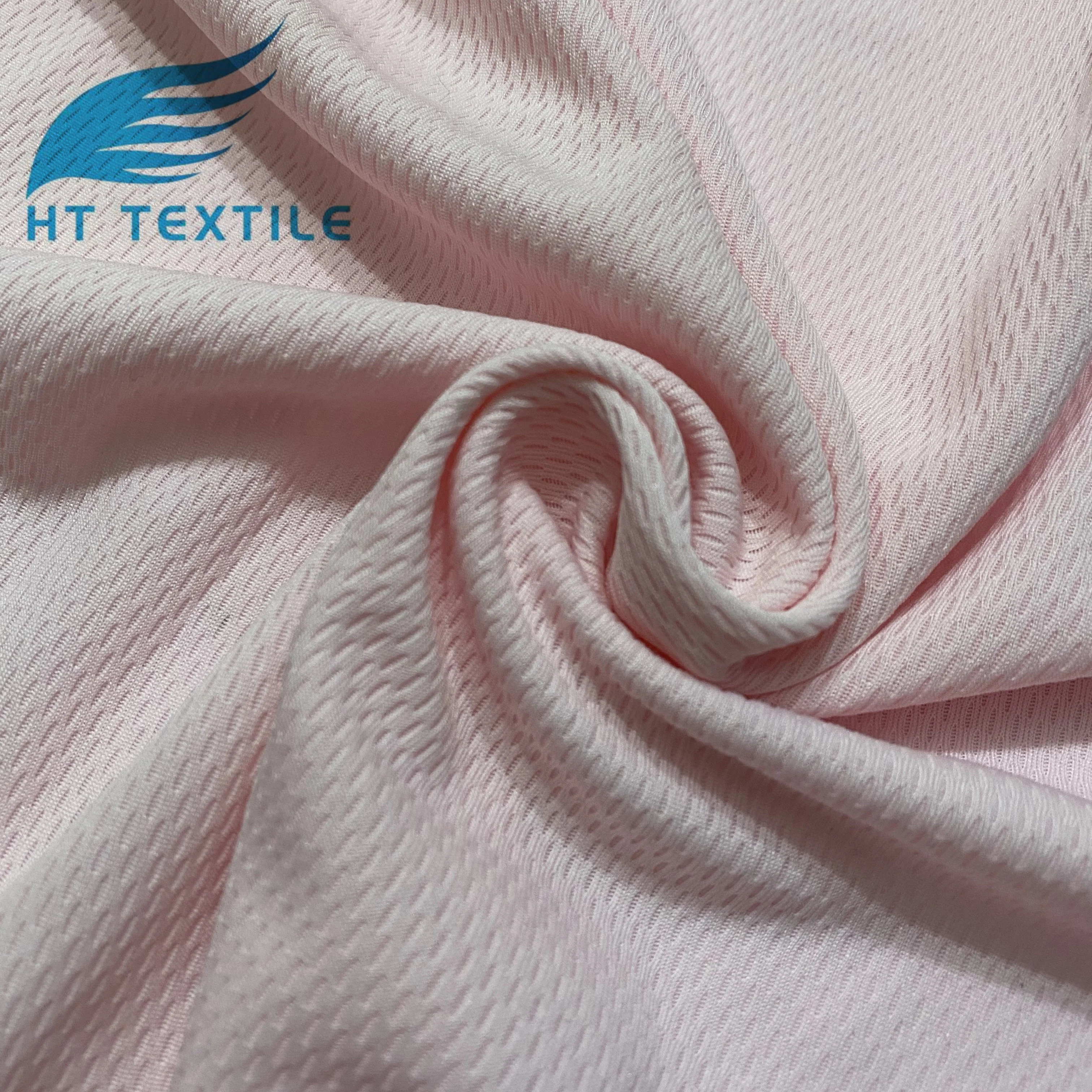 Manufacture wicking dry-fit sportswear birdeyes polyester knit fabric for jersey shirt