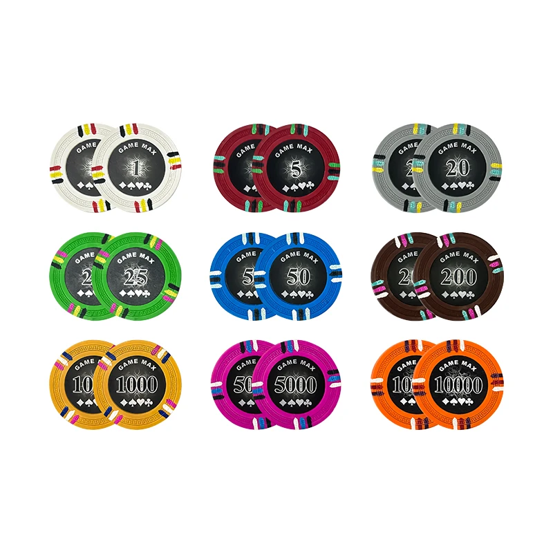 Clay Poker Chips 40mm Casino Chip Token Gambling for Card Board Game 14g