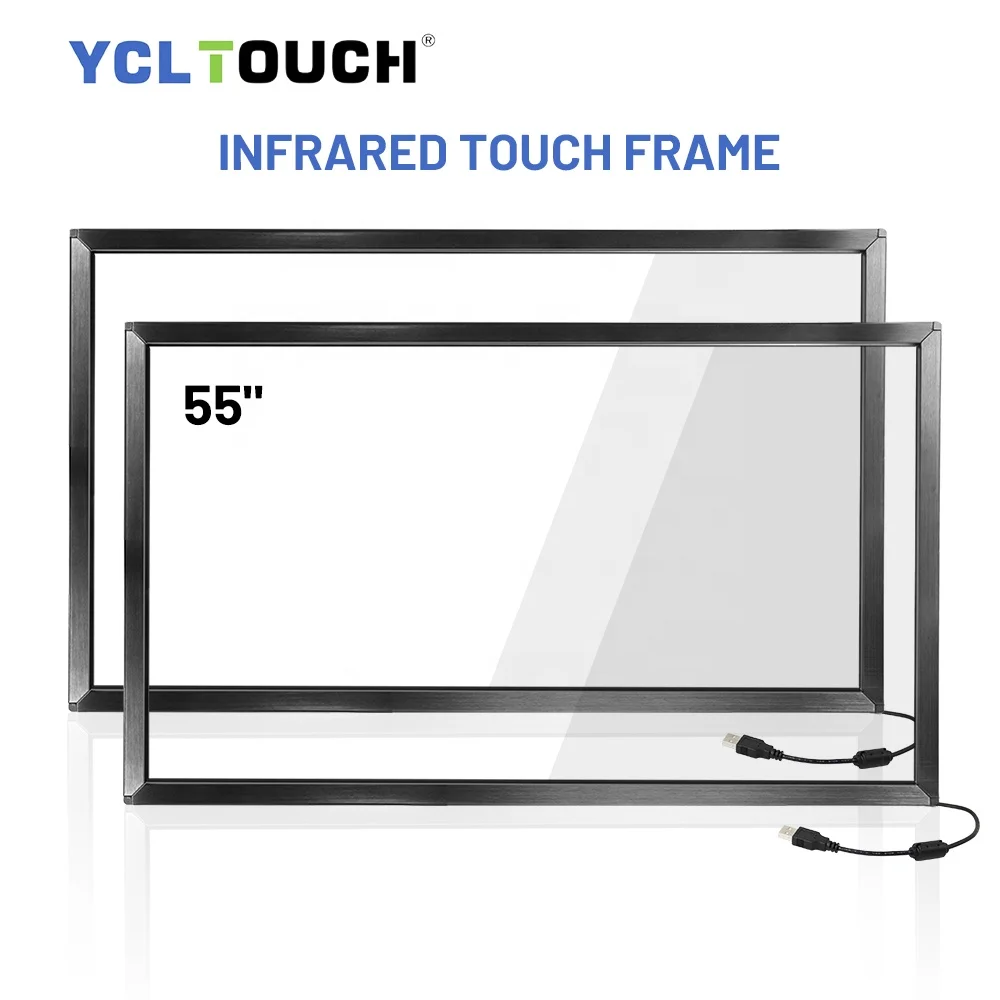 High quality 55 inch multi point USB IR touch frame plug and play infrared Touch Screen panel kit