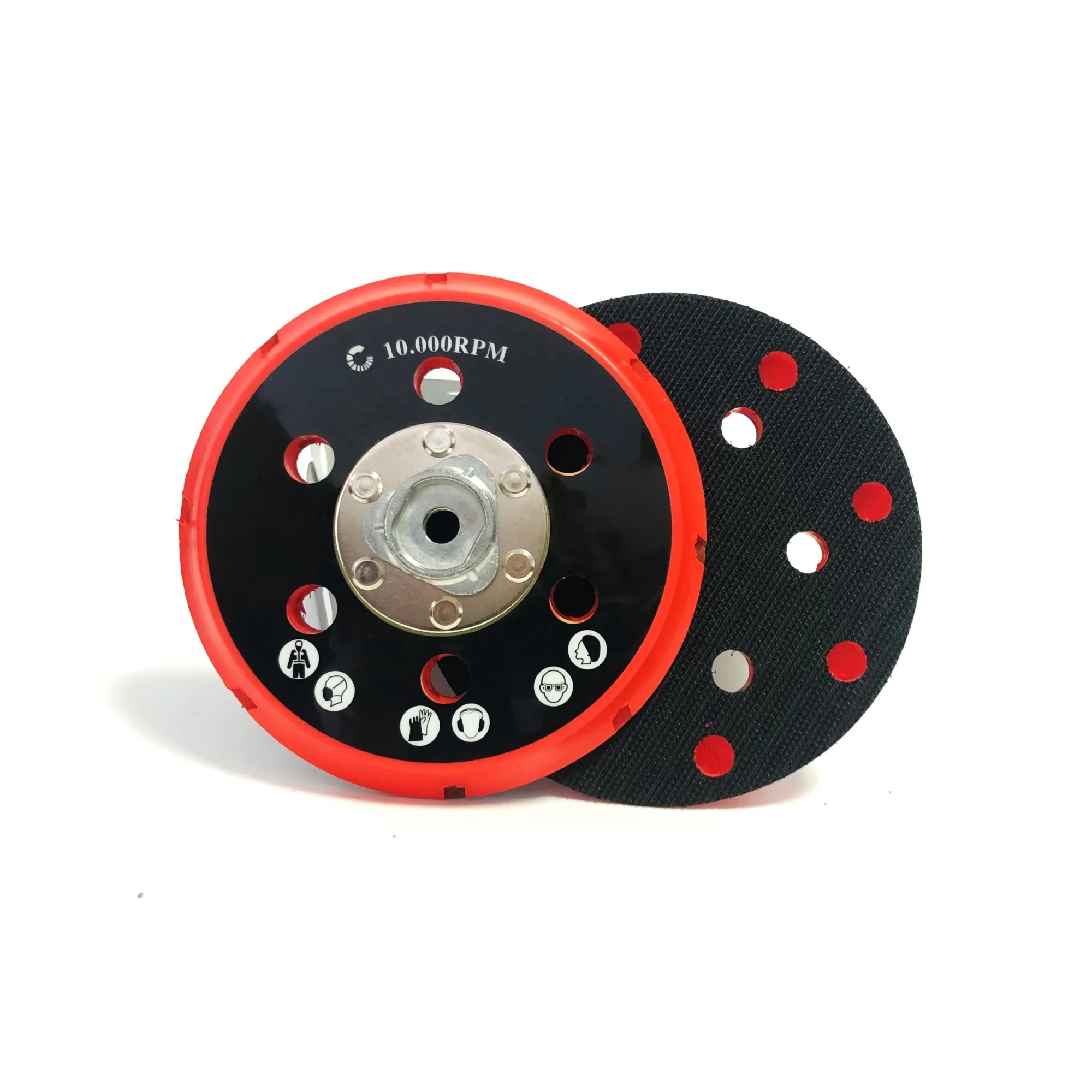 Professional 5 Inch Hook and Loop Backing Plate 6 Inch Dual Action Polisher Backing Pad Sanding Disc DA Buffing Backer Plate OEM