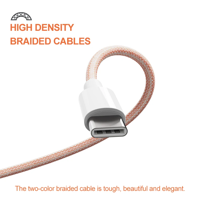 2022 new products 60W PD USB-C to USB C cable nylon braided fast Charging cable type c data cable for huawei for macbook