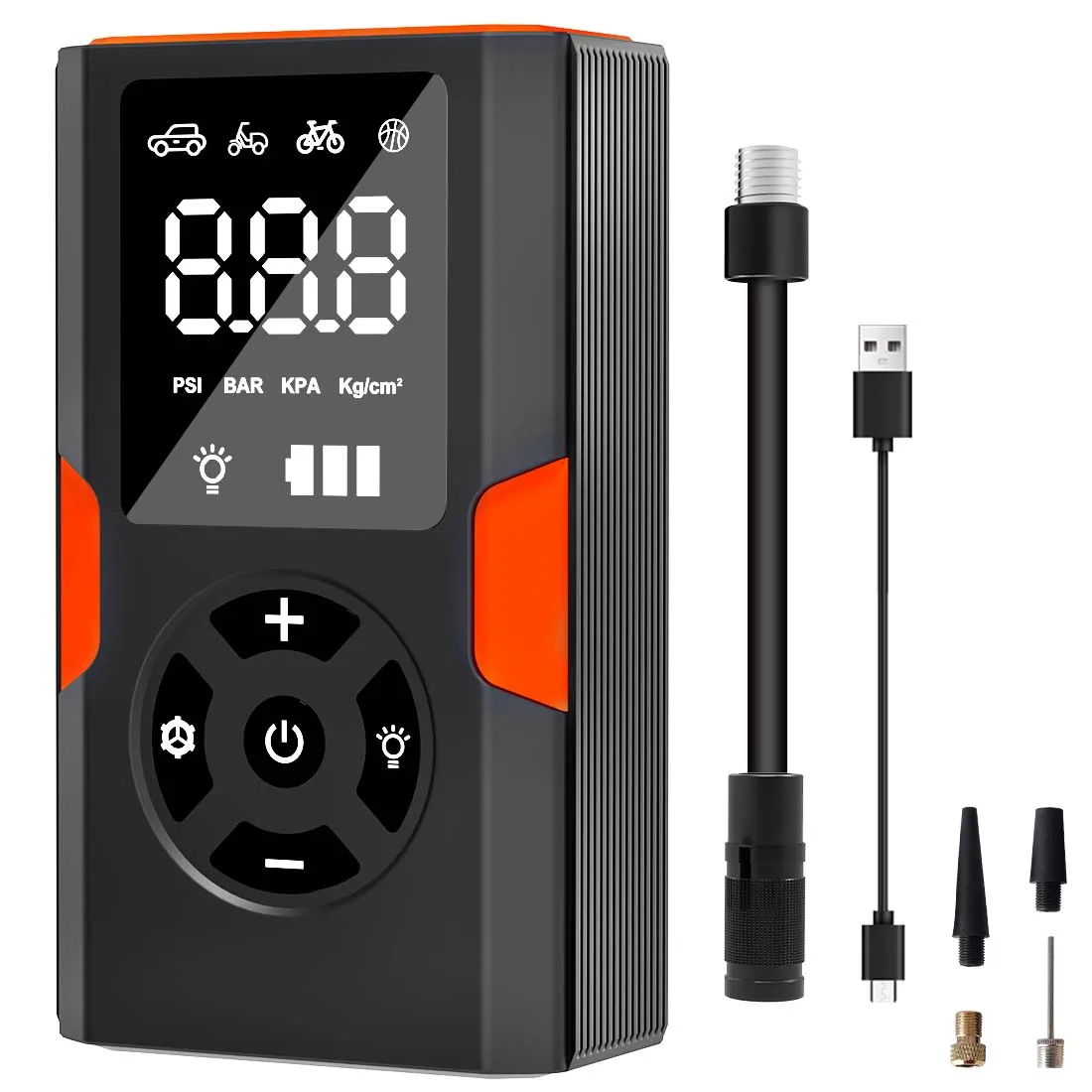5V Electric Inflator Car Air Pump for Tire Inflation Tire Pressure Monitor Portable Car Air Compressor Pump