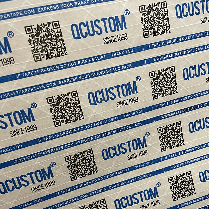 Custom Printed Water Activated Tape Packing Eco Friendly