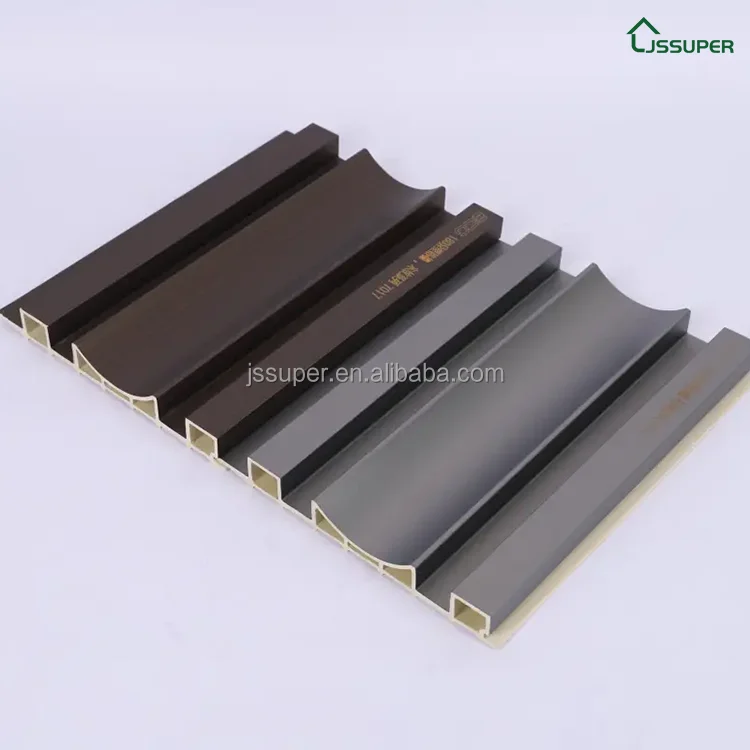 Wall Panel Manufacturer High Quality Multi Color Flutted WPC 3D Wall Panel With Pvc Coated For Interior Decor