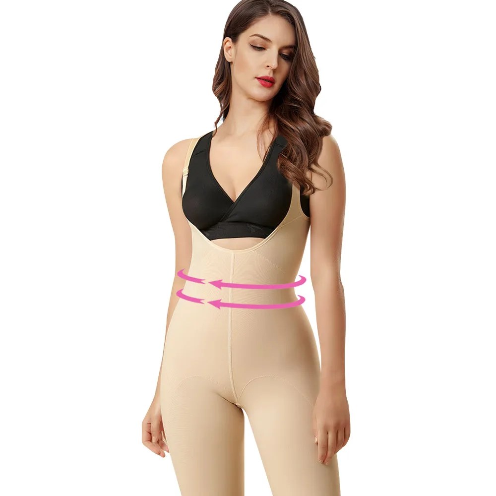 Wholesale High Compression Surgical Garment Medical Slim Full Bodysuit Stage 1 Fajas Colombianas Post Surgery Shapewear