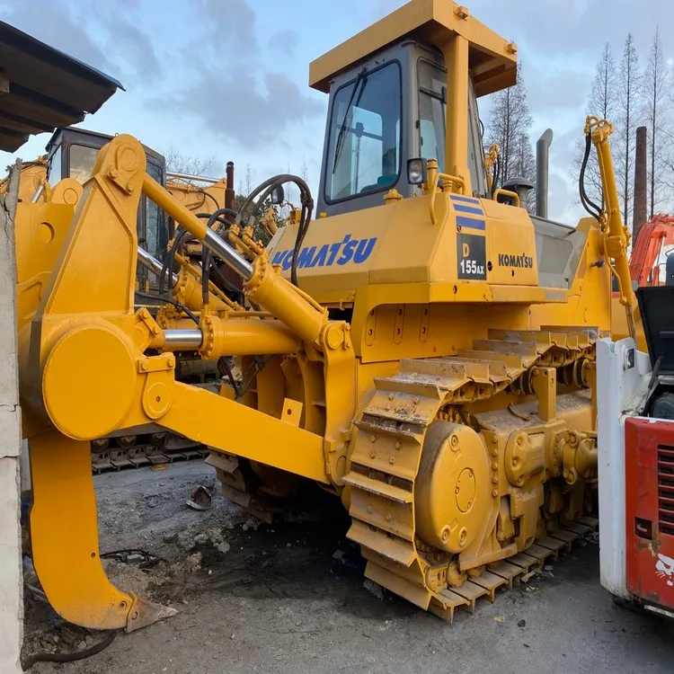International Certificate Used Komatsu D155-5 D155 Track Bulldozer, Japan Made Used D155AX Dozer