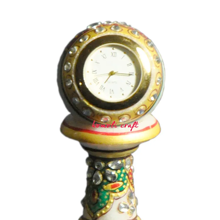 Hand painted kundanwork ethnic pillar marble tower watch Indian wedding favors