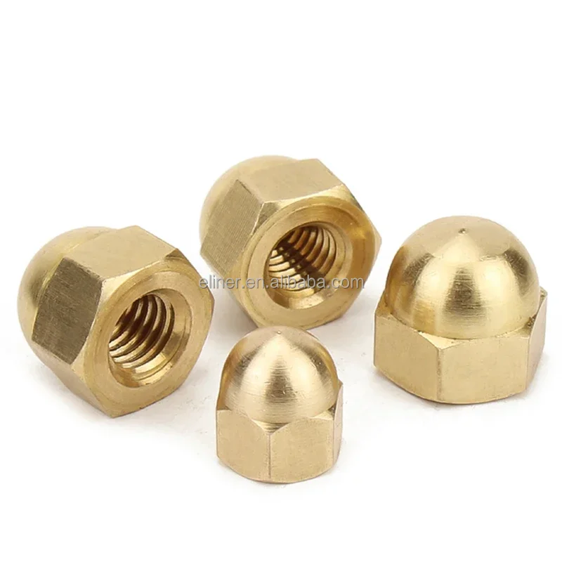 Cap Hex Nuts Decorative Dome Head Cover Semicircle Acorn Nut Solid Gold Hex Decorative Dome Head Cover Semicircle Acorn Nut