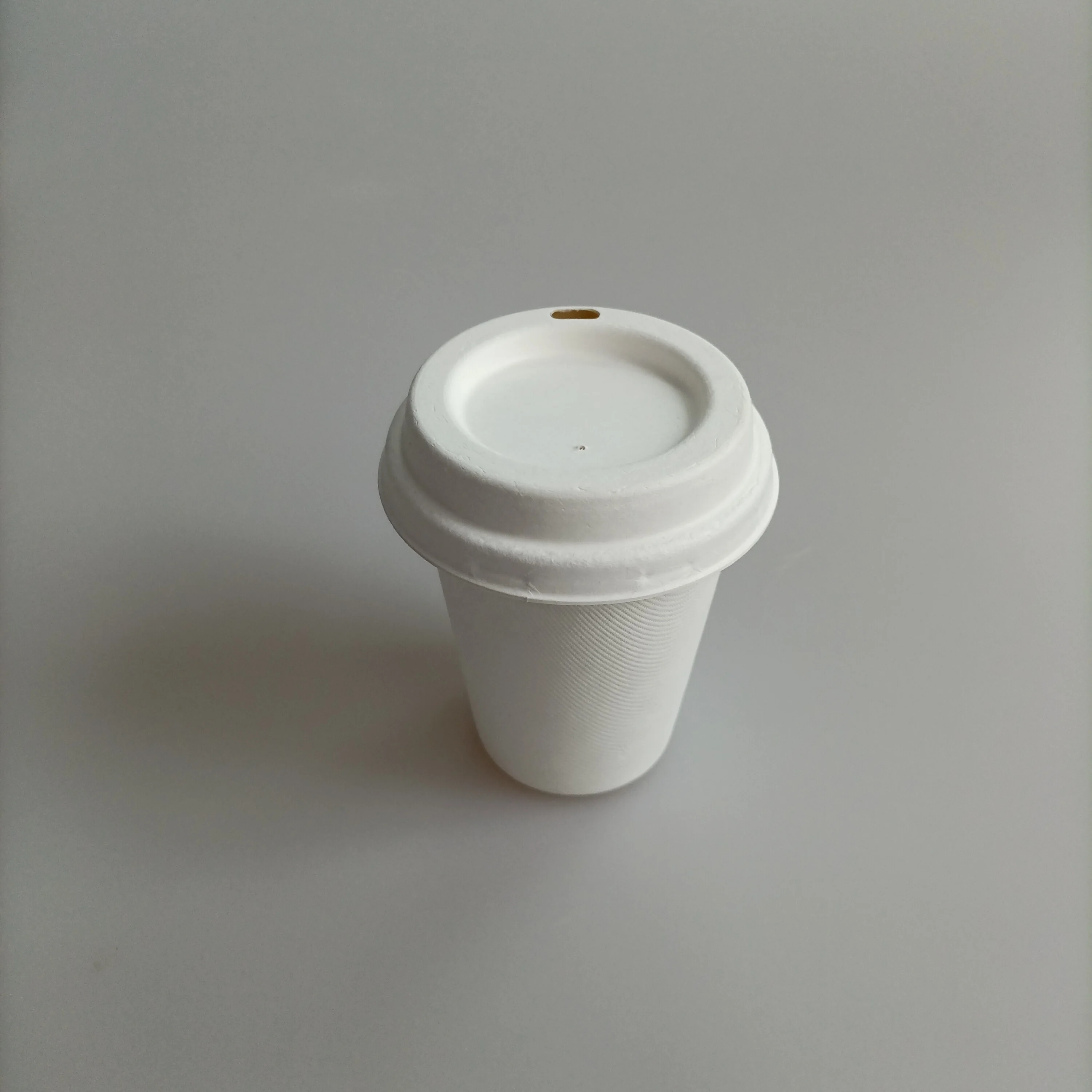 Hot Coffee Paper Cup With Bagasse Compostable Disposable Biodegradable Cups With Lids 12Oz Compostable Coffee Cups Lid