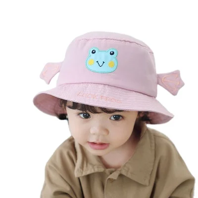 Летняя Детская шляпа для отдыха на открытом воздухе с милым рисунком лягушки рыбака шляпа с козырьком Панама для малышей
