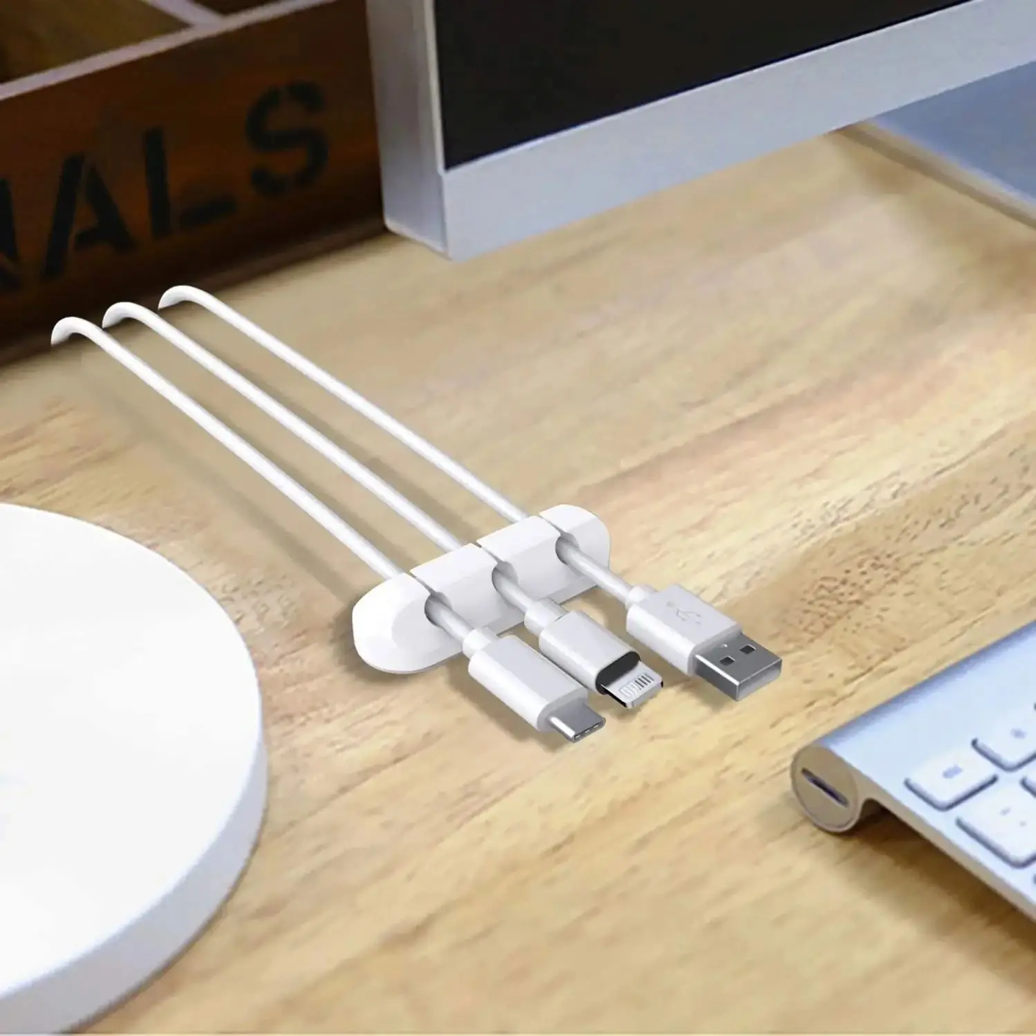 Органайзер для кабелей держатель проводов гибкий USB-кабель силиконовый зажим намотки мыши клавиатуры наушников защита шнура