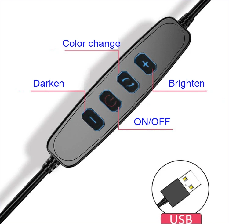 Foldable 10 inch LED Ring Light for Makeup Photography Video