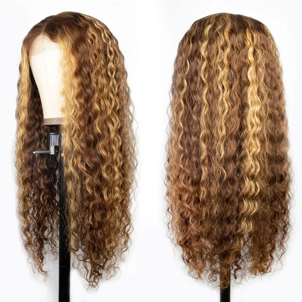Parksonhair, хит продаж, без клея, яркий цвет, Омбре, медовый блонд, волнистая волна, прелестные кружевные передние парики, натуральные волосы, парики для черных женщин