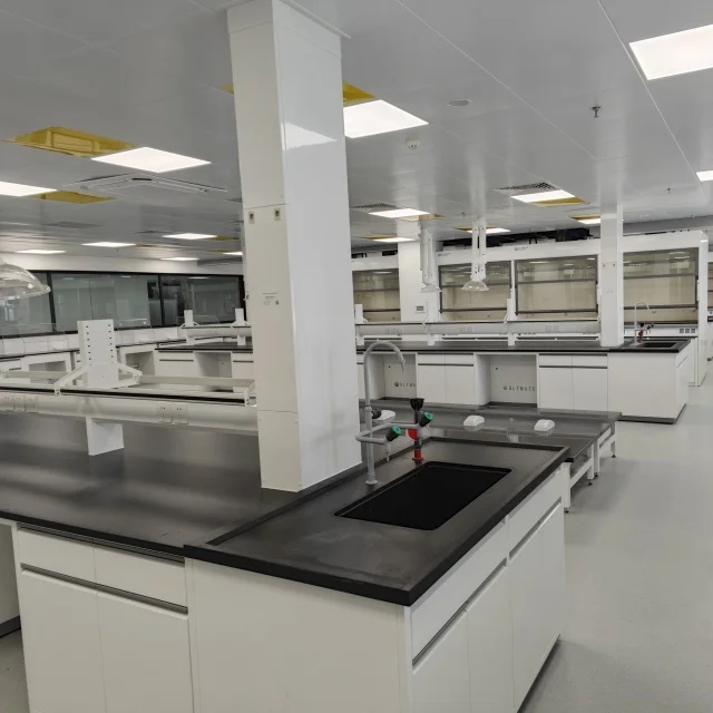 High Quality PP  lab work bench laboratory central table with science sink laboratory furniture